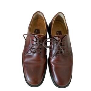 Johnston and Murphy oxfords leather lace up shoes brown